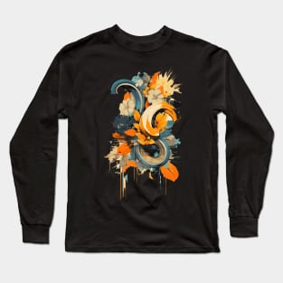 Abstract Banana Flower Long Sleeve T-Shirt